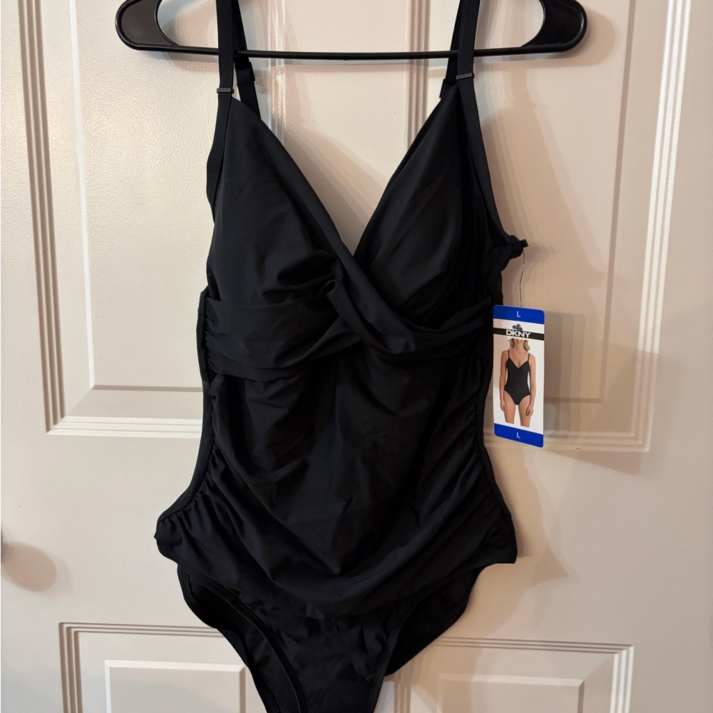 DKNY Elegant Black One-Piece Swimsuit